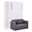 Lit simple blanc avec rangement et tablettes-2123223531
