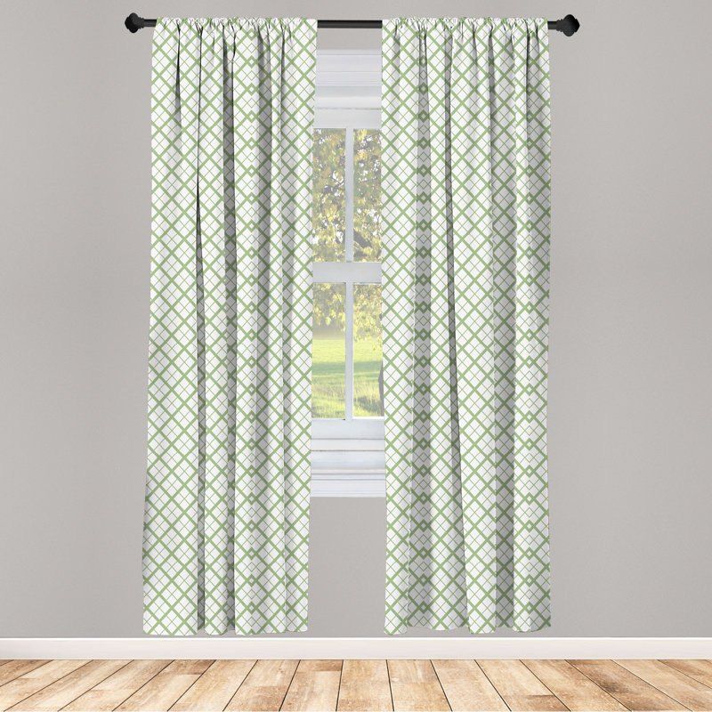 Geometric Semi-Sheer Rod Pocket Sliding Panel, 28" x 95"