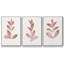 Red Leaf I - ensemble de 3 reproductions de photos sur toile-97710311-97710310