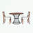 Round Dining Set with 2 Upholstered Chairs-142276436-142276424-142276428