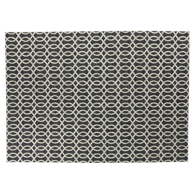 Berlin Cowhide Geometric Area Rug, Rectangle 8' x 11'