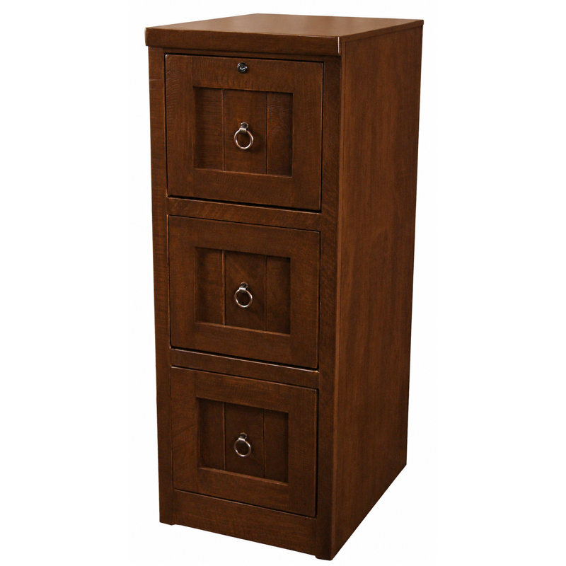 Kayla 17.25'' Wide 3 -Drawer Solid Wood File Cabinet, Havana Gold
