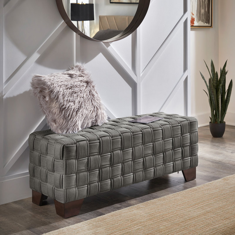 Banc en tissu Lindo, Gris