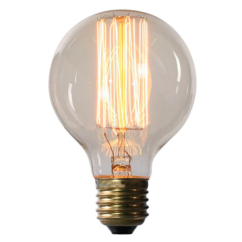 Ampoules rétro incandescentes à filament rétro E26 E26, G80 40 W 1 pièce