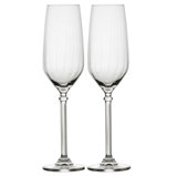 Mikasa Eloise Champagne Flute Glass Set of 2, 7.5 Ounce