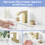 Robinet de salle de bain espacé brossé 8 pouces à 3 trous, style contemporain, latéral, à commande manuelle, lavabo à deux leviers