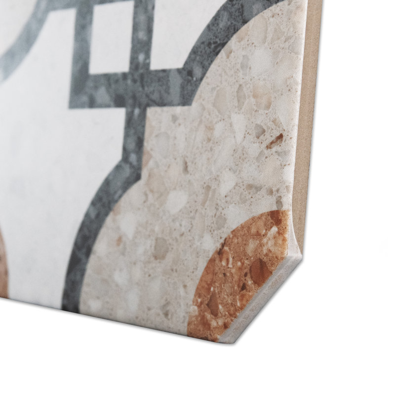 Riviera octogone Grimaud multicolore avec taco 7-7 / 8 po X 7-7 / 8 po Carreau de porcelaine pour plancher et mur