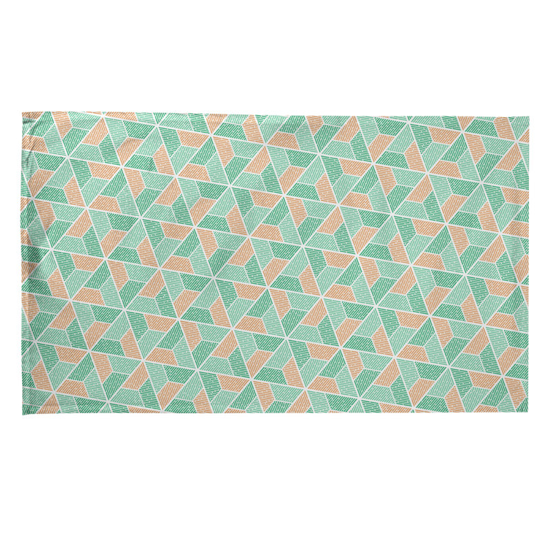 Mcguinness Tea Towel Kitchen Towel, Cotton Twill, Green/Orange