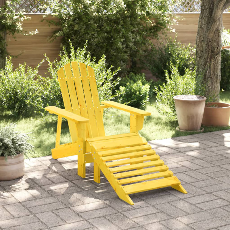  Chaise Adirondack en bois de sapin massif jaune moyen ergonomique