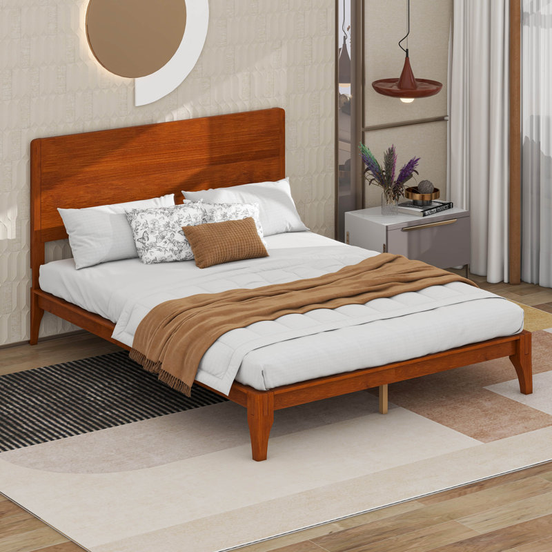 Base de lit en bois de bambou, rangement sous le lit, Grand