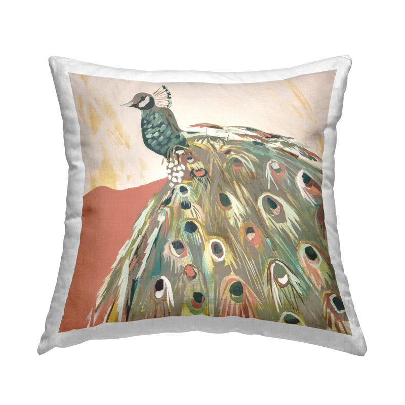 Coussin décoratif moderne Modern Peacock Feathers