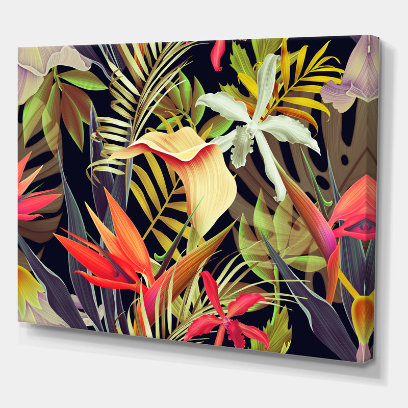Fleur tropicale I - reproduction d'art sur toile, H 30 po x l 40 po x P 1,5 po, Toile tendue
