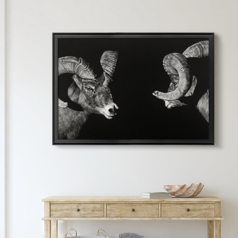 «Wild Scratchboard I», cadre photo, impression sur toile, H 22,5 po x l 30,5 po x P 1,5 po, Noir