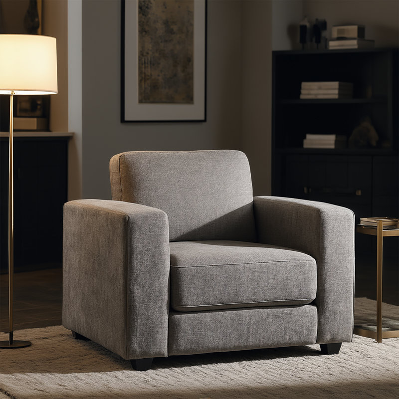 Chaise d'appoint Evelyn, Marron clair