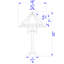 Lampe de table Tiffany 60 W x 2, 66 cm de hauteur, résine noire mate, abat-jour rond Tiffany