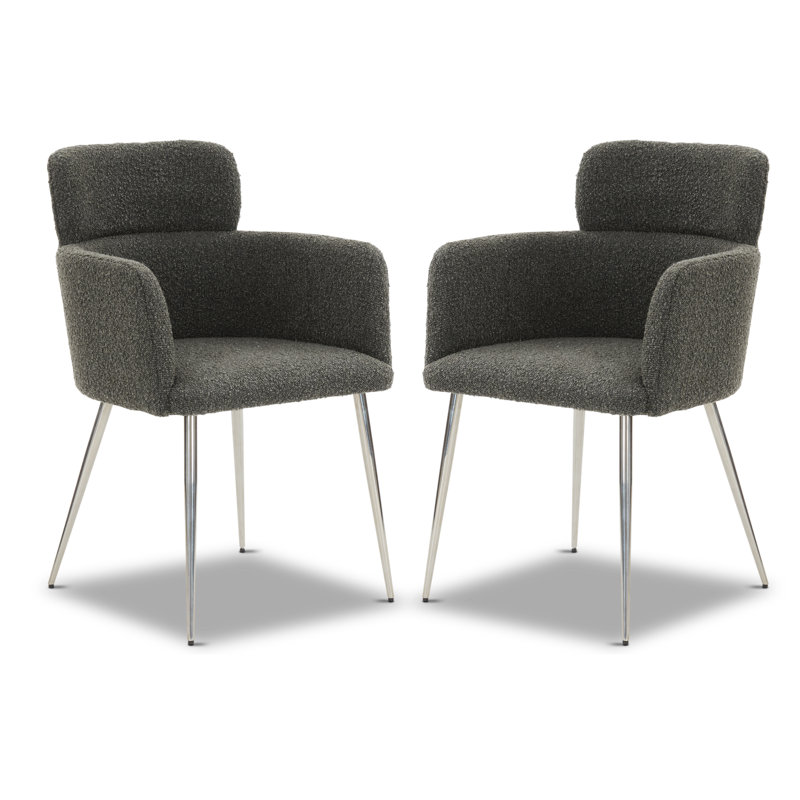 Atlas Dining Chair In Juniper Green Boucle
