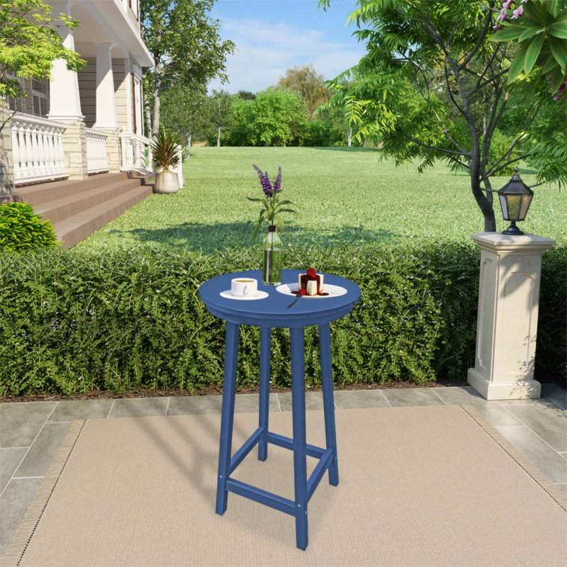 Table de bar d'extérieur durable avec conception à haute résistance, résistante aux rayons UV et aux intempéries pour les espaces de terrasse et de piscine