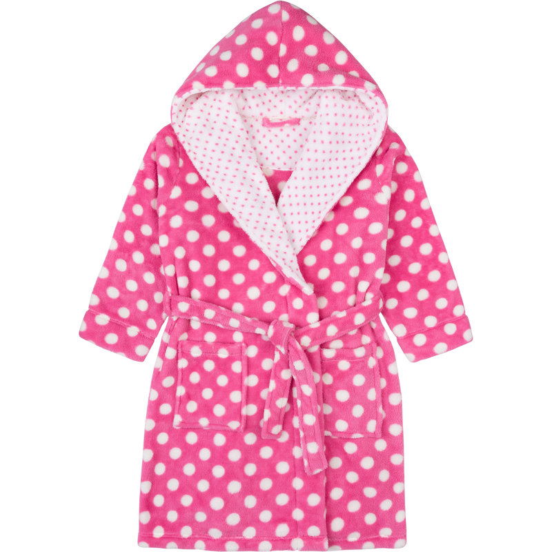  Peignoir moelleux en molleton, Grand, Rose
