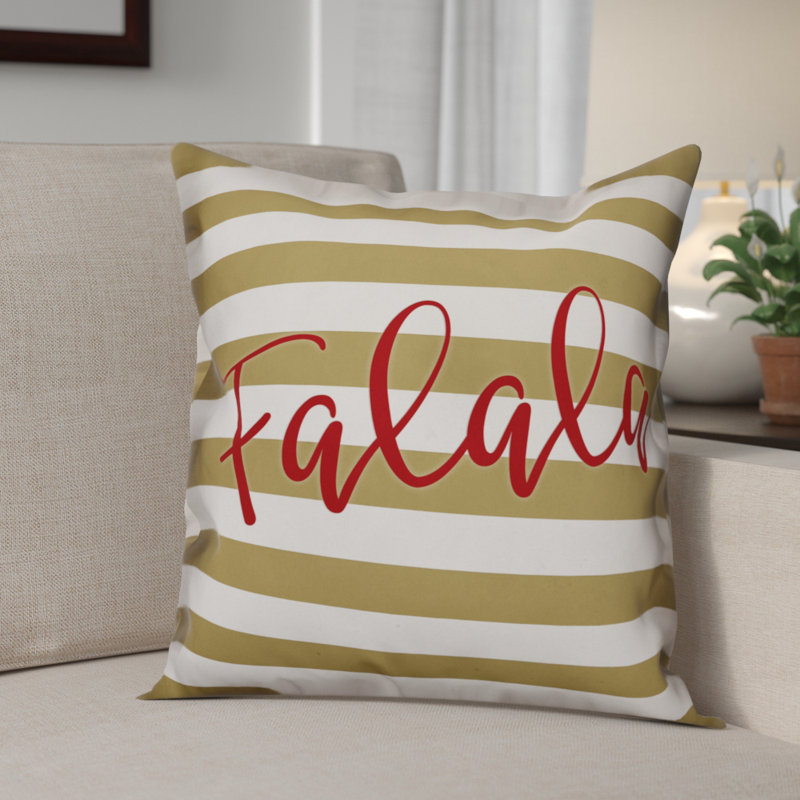Striped Reversible Throw Pillow, 16" x 16", Pillow Cover