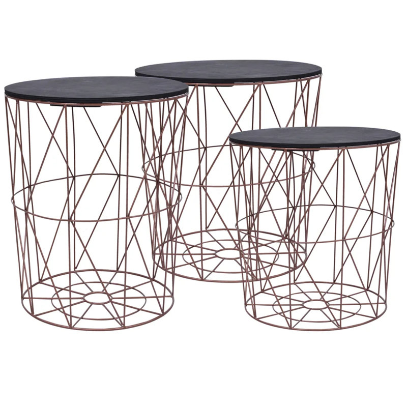 Andella Frame Coffee Table with Storage, Copper