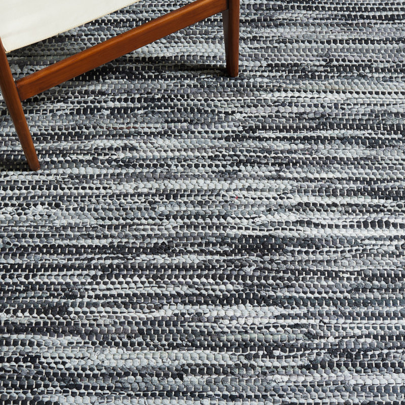 Arundel Montauk Flat Weave Recycled Cotton Chindi Solid Color Rug, Rectangle 8' x 10'