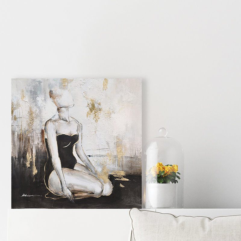 Art abstrait, reproduction d'art sur toile tendue, H 12 po x l 12 po x P 1,5 po