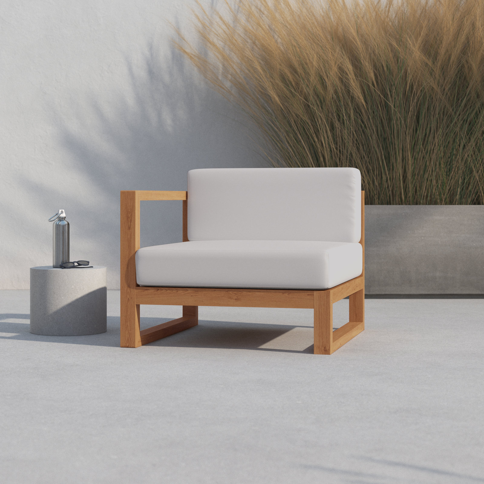 Upland Teak Left Arm Patio Chair