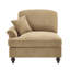 Canapé en chenille LSF avec 1 coussin - café clair