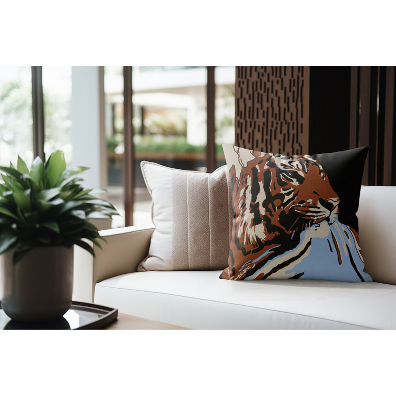 Coussin d'intérieur Leon, Bois de braise, 18 x 18
