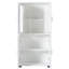 Armoire de rangement pour salle de bain avec 4 portes et tablettes réglables, blanc - Votre est toujours prête à être utilisée