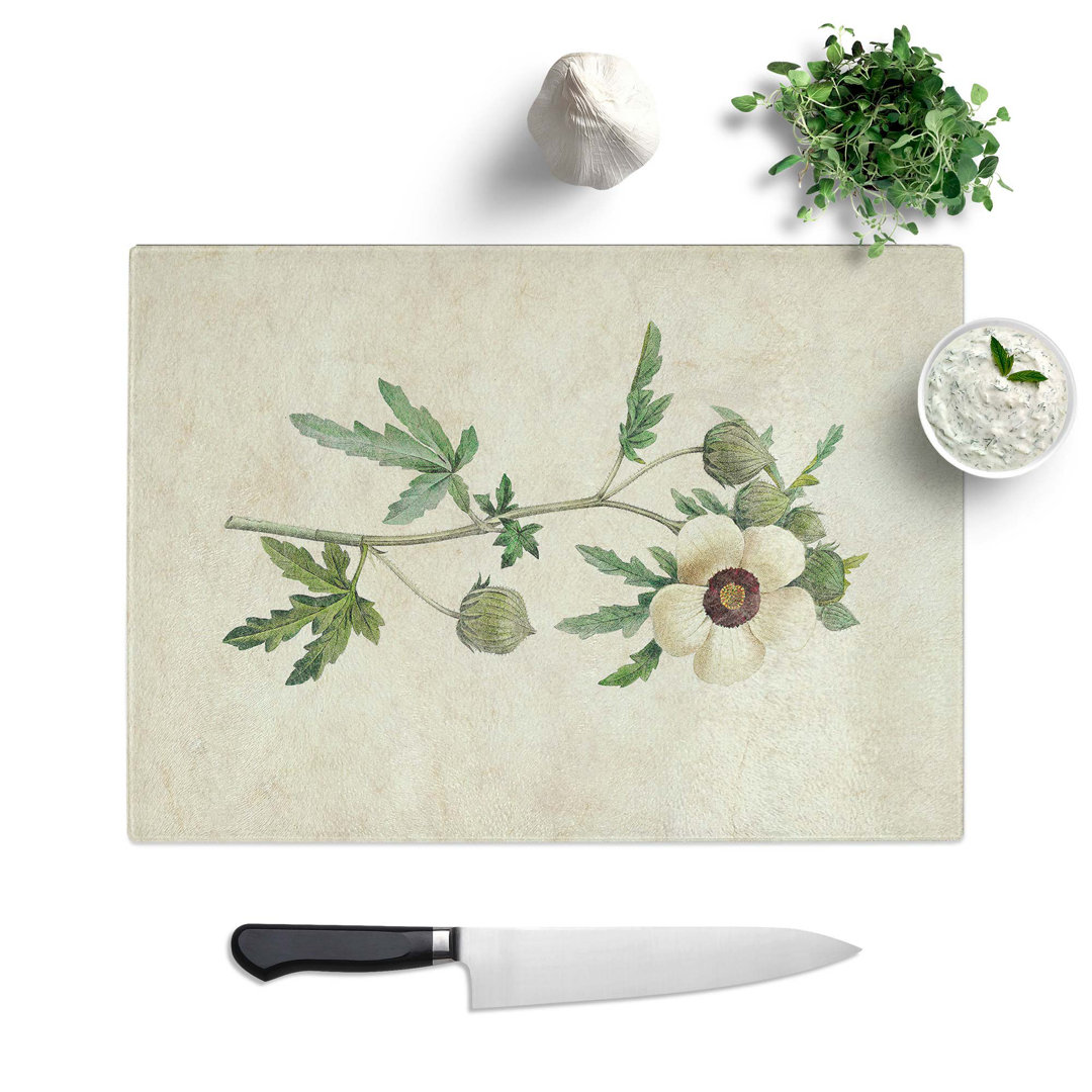 Glass Hibiscus Flower by Pierre-Joseph Redoute Chopping Board