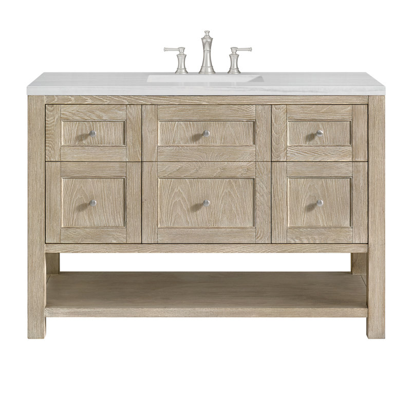 Breckenridge 48'' W Single Vanity, 8" Widespread, Lime Delight, Whitewashed Oak