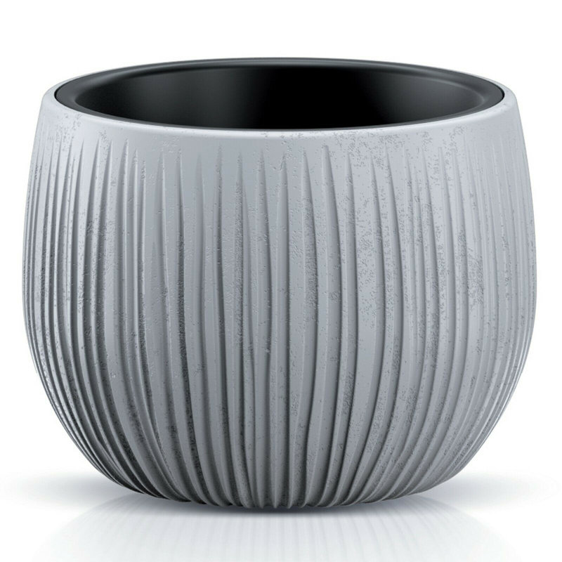 Calfee Pot Planter, Grey, 11cm H x 14.4cm W x 14.4cm D