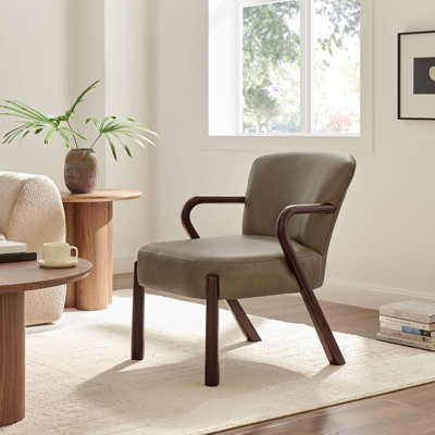 Fauteuil d'appoint rembourré en similicuir Arden