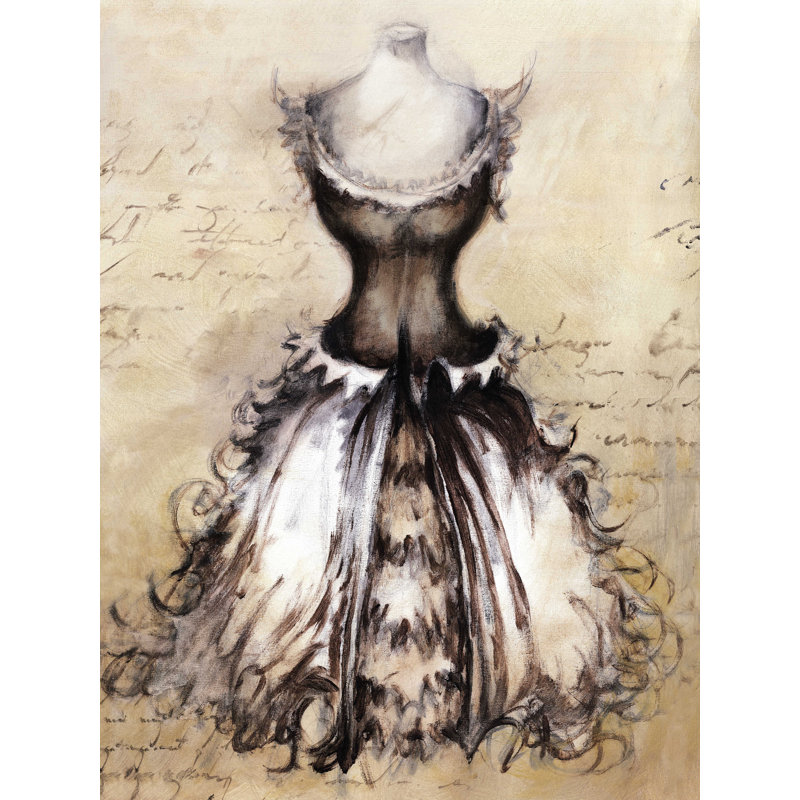 Frilly Dress - impression sur toile tendue, H 48 po x l 36 po