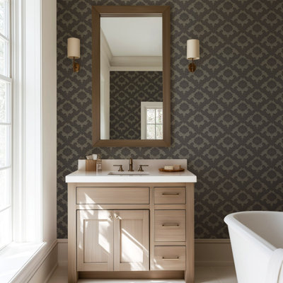 Feuille de salle de dessin - Papier peint Brownstone