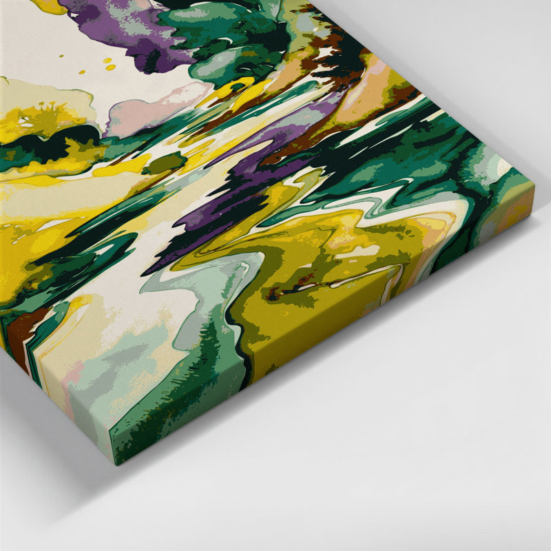 «Watercolor Landscape 95», art mural sur toile beige, 8" H x 10" W