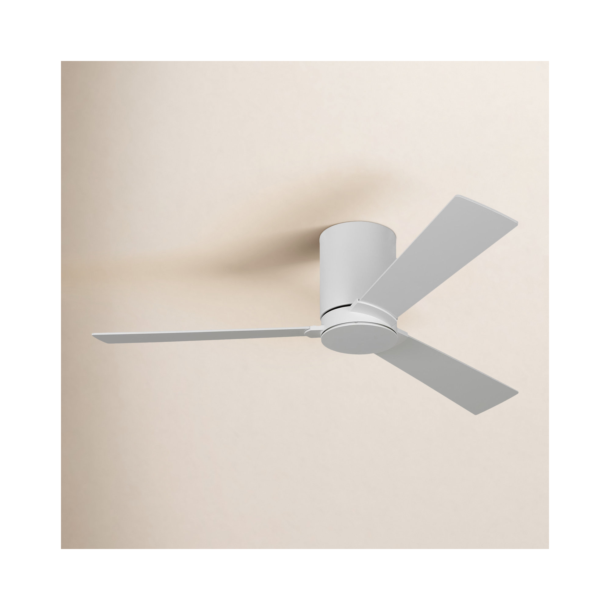 Salma 3 Blade Ceiling Fan, Matte White, Matte White, 9.3" H x 44" W