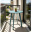 Table d'appoint ronde moderne, petite table d'appoint décorative avec 4 pieds en angle, table basse compacte pour salon, chambre à coucher, balcon, patio, vert-1909299041