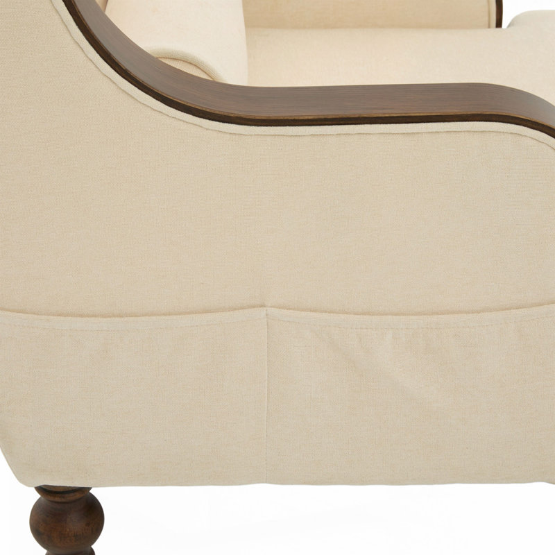 Chaise longue en chenille, Beige