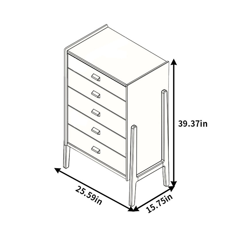 Commode nordique à tiroirs rétro