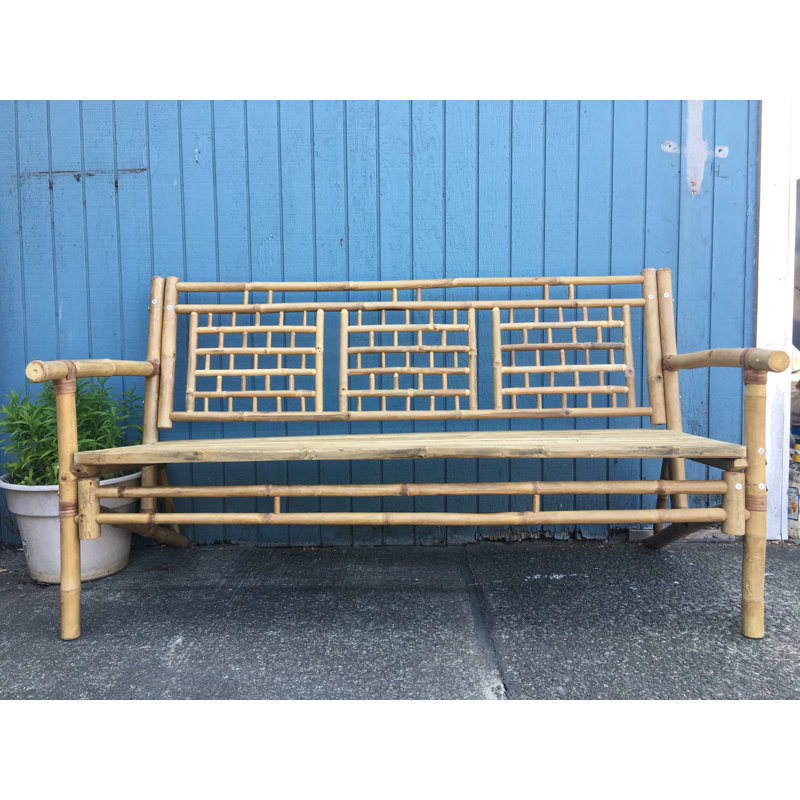 Solid Wood Bamboo Outdoor Bench