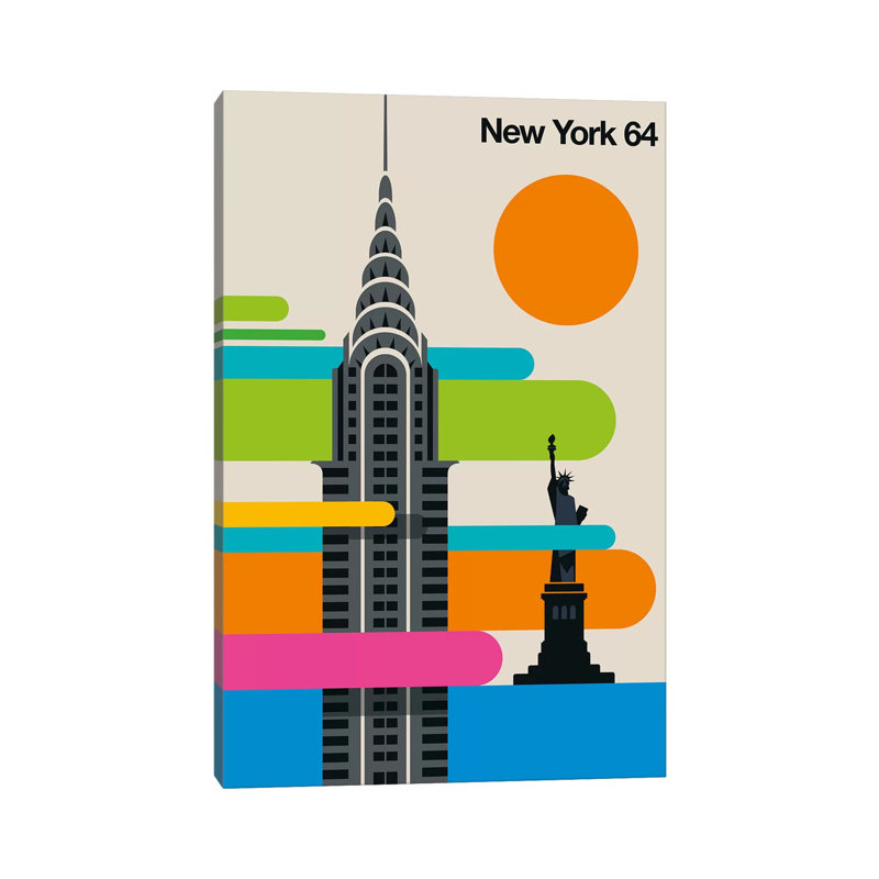 New York 64, estampe numérique sur toile tendue avec châssis, H 18 po x l 12 po