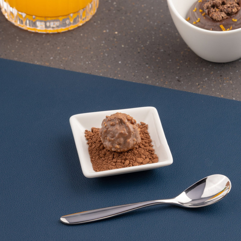 Assiette carrée miniature en porcelaine, 2,6 x 2,6 po
