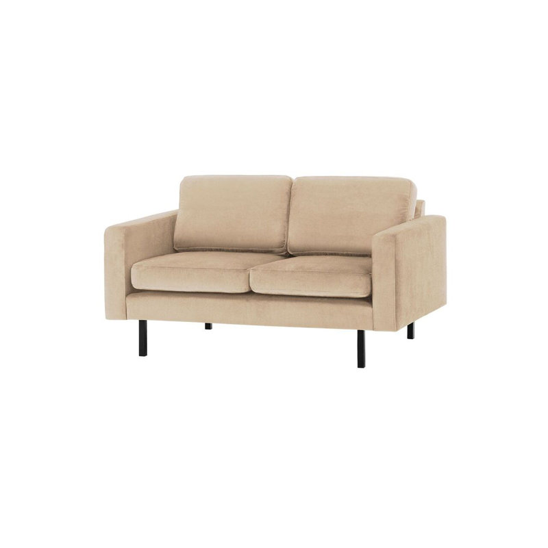 Neilius 2 Seater Velvet Loveseat, Beige