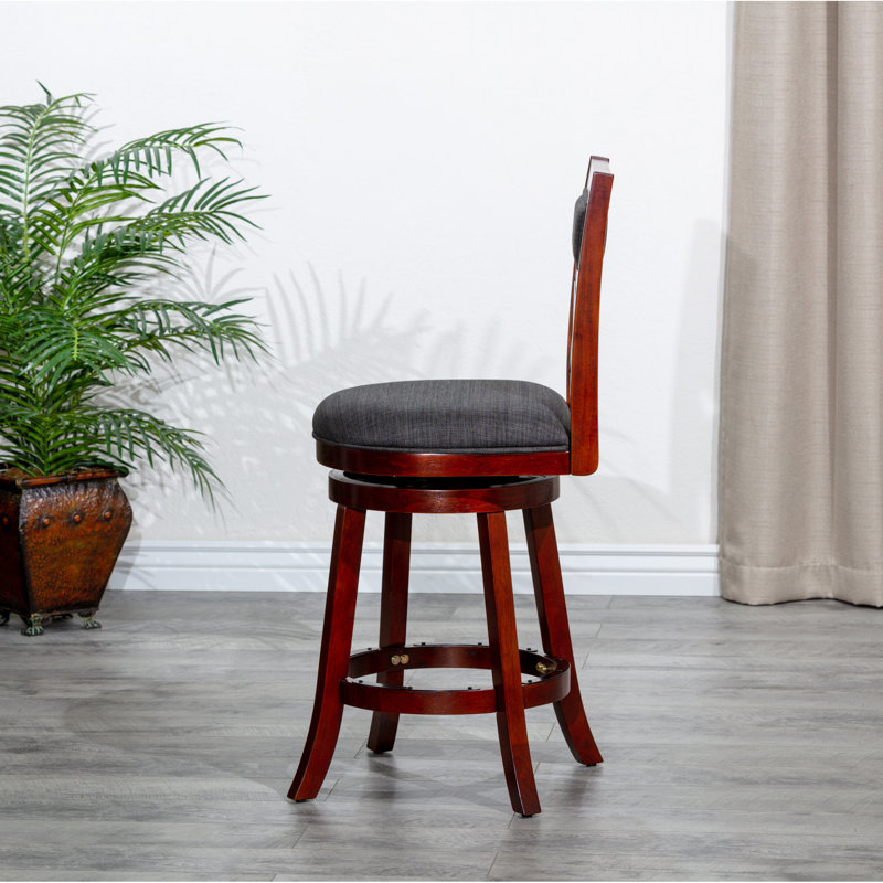 Tabouret de bar de 30 po de hauteur avec finition texturée cerise, hauteur du siège gris anthracite, cerise, tissu - sièges polyvalents et chics