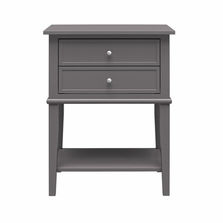 Dmitry 2-Drawer End Table with Storage