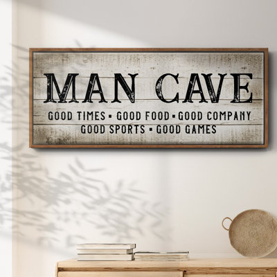 Man Cave Good Times- Framed Canvas