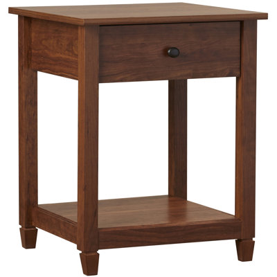 Lamantia Solid Wood Top End Table with Storage
