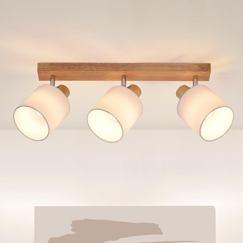 Ceiling light ceiling lamp hallway - ceiling spotlight modern wooden ceiling spot wall spotlight swiveling 350° E14 MAX.40W lamp for living room bedroom kitchen (without bulb)